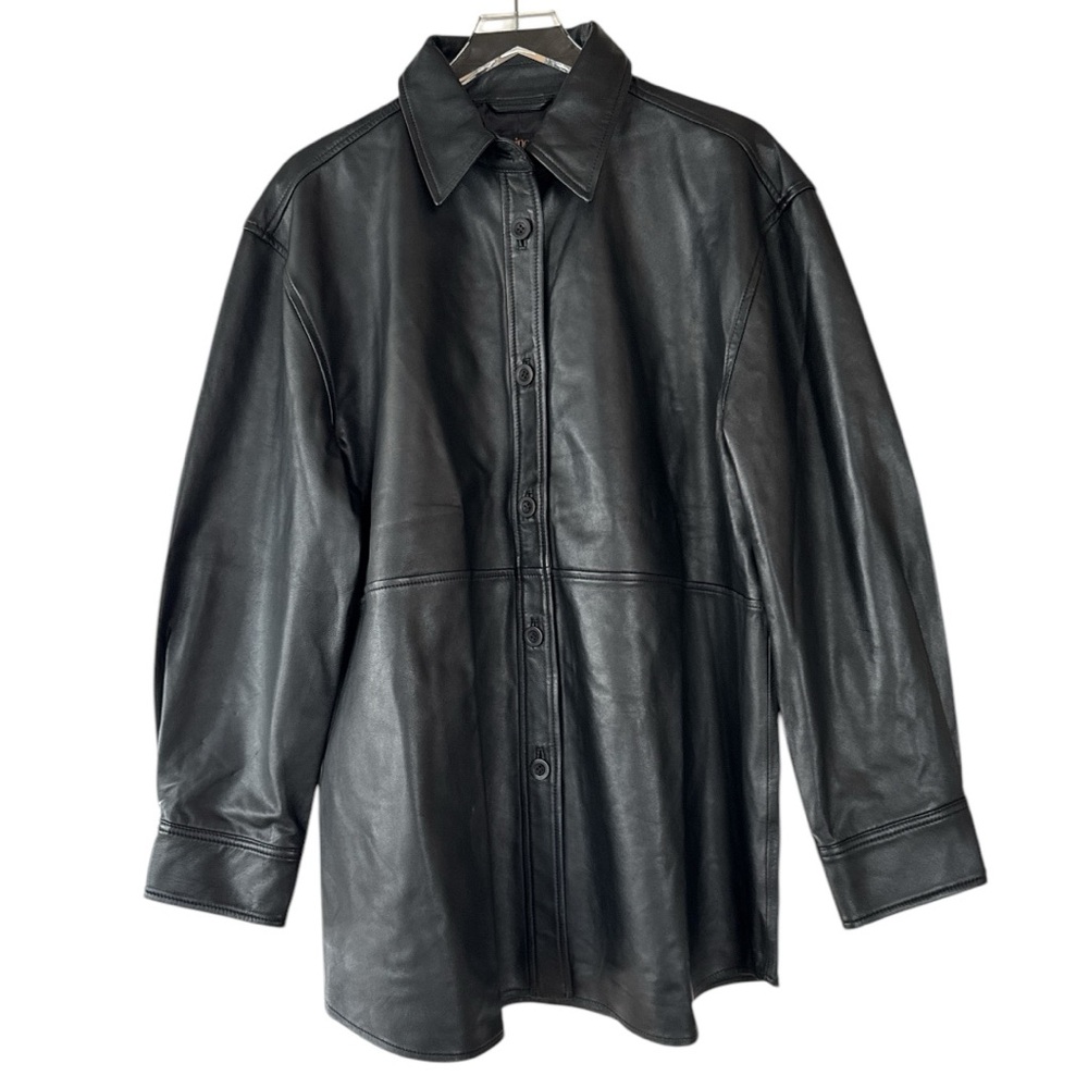 Quince Black Leather Women's Jacket